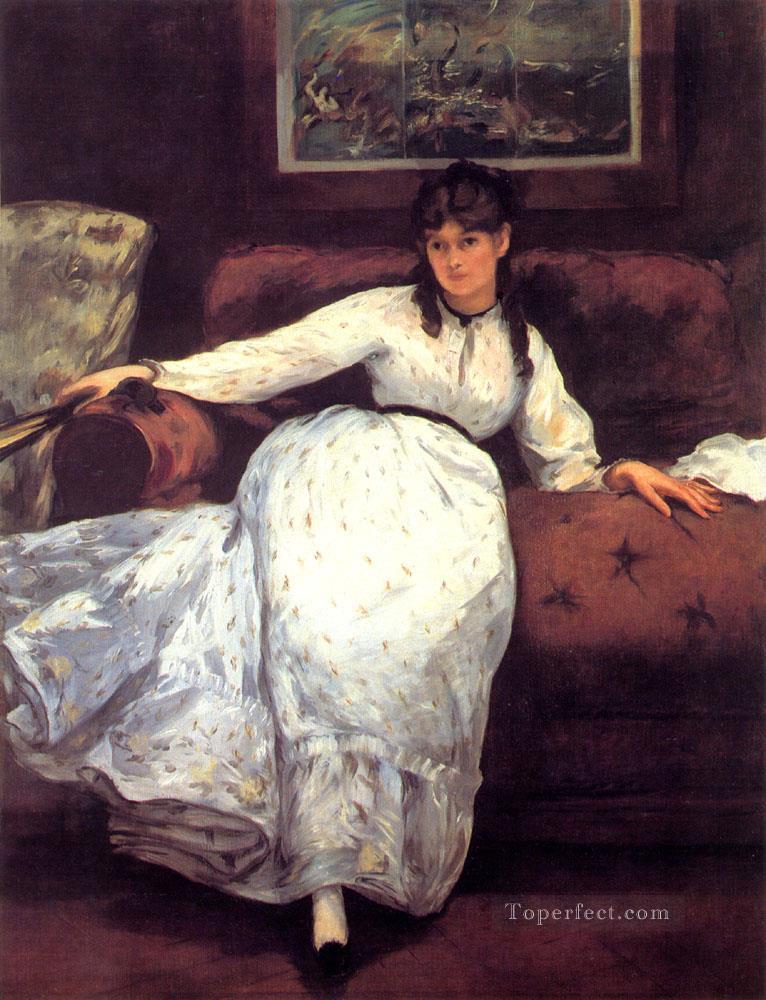 Repose Study of Berthe Morisot Realism Impressionism Edouard Manet Oil Paintings